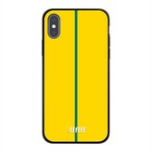 iPhone Xs Hoesje TPU Case - FSC Groen & Geel #ffffff