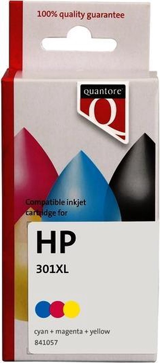 Inkcartridge quantore hp 301xl kleur ch564ee hc