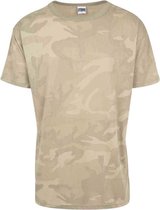 Urban Classics Heren Tshirt -XL- Camo OVersized Beige