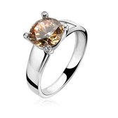 ZINZI zilveren ring champagne ZIR1022C