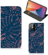 Bookcase iPhone 12 Pro Max Smartphone Hoesje Palm Leaves
