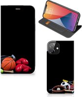 Bookcover Ontwerpen Geschikt voor iPhone 12 | Geschikt voor iPhone 12 Pro Smart Cover Voetbal, Tennis, Boxing…