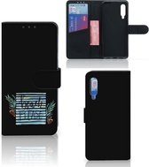 Telefoonhoesje Xiaomi Mi 9 Wallet Bookcase met Quotes Boho Beach