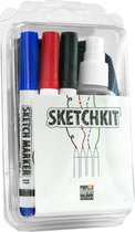 MagPaint | Sketchkit | Cleanerspray + 4 Sketchmarkers + Microvezel doek