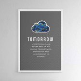 Tomorrow - Walljar - Wanddecoratie - Poster ingelijst
