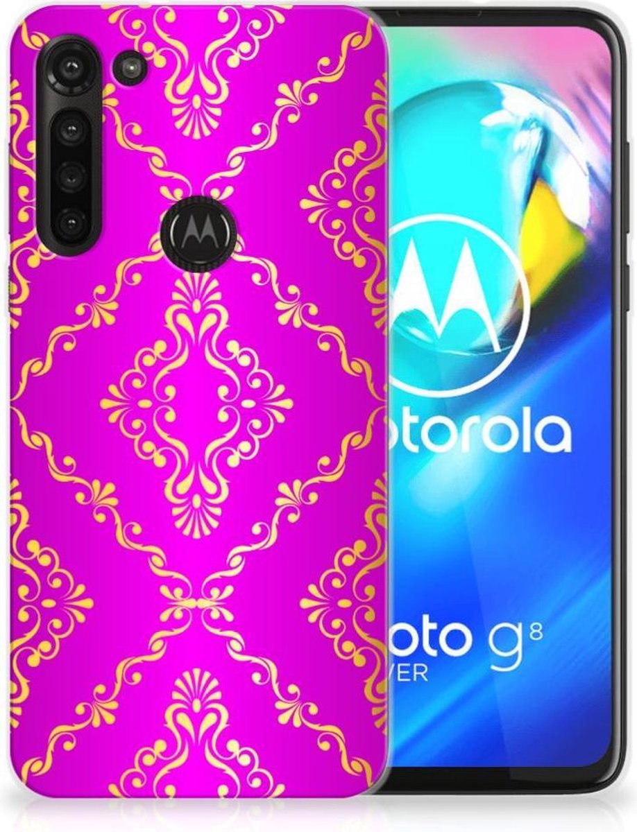 Siliconen Hoesje Motorola Moto G8 Power Barok Roze