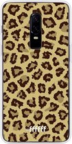 OnePlus 6 Hoesje Transparant TPU Case - Jaguar Print #ffffff
