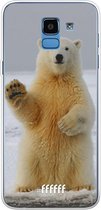 Samsung Galaxy J6 (2018) Hoesje Transparant TPU Case - Polar Bear #ffffff