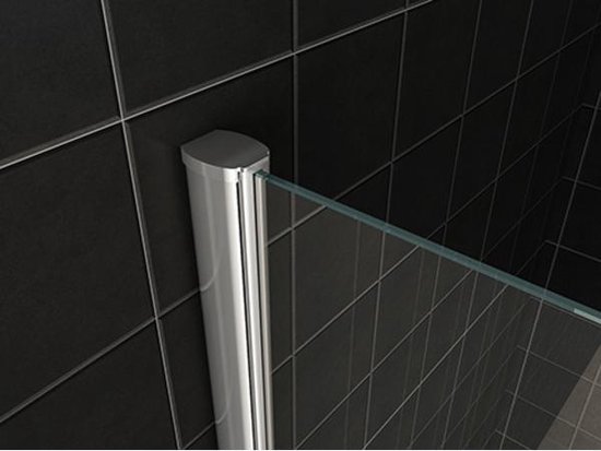 Cabine de douche Wiesbaden Carrée Porte coulissante 90x90x200cm Anti-calcaire Verre clair Chrome Profil 8mm Verre de sécurité Facile à nettoyer
