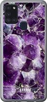 Samsung Galaxy A21s Hoesje Transparant TPU Case - Purple Geode #ffffff