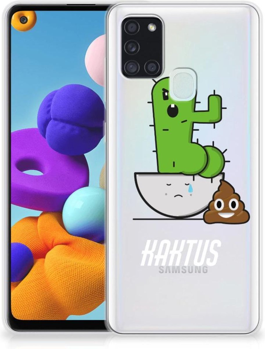 Samsung Galaxy A21s Telefoonhoesje met Naam Cactus Poo