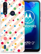Telefoon Hoesje Motorola Moto G8 Power Lite Leuk TPU Back Cover Dots
