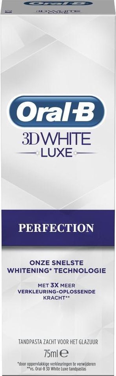 hele Auto Kommunist Oral-B 3D White Luxe Perfection - 75 ml - Tandpasta | bol.com