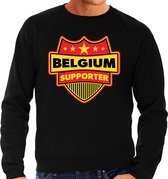 Belgium supporter schild sweater zwart voor heren - Belgie landen sweater / kleding - EK / WK / Olympische spelen outfit M