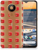 GSM Hoesje Nokia 5.3 Smartphonehoesje Transparant Paprika Red