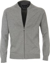 Casa Moda Cardigan Lichtgrijs Rits Gebreid Comfort Fit - M