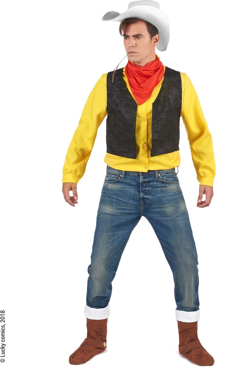 T-shirt 100% Coton Lucky Luke Logoshirt - Taille XXL, Couleur Gris, Neuf Avec étiquettes