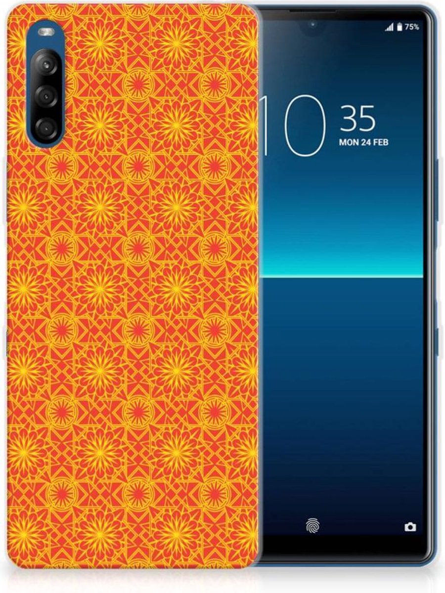 TPU Hoesje voor Sony Xperia L4 TPU bumper Batik Oranje