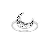 Jewelryz Lelya | Boho Bali Maan Ring 925 zilver | Maat 19