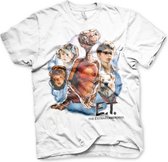E.T. Heren Tshirt -XL- Retro Poster Wit