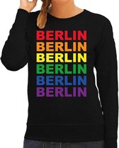 Regenboog Berlin gay pride / parade zwarte sweater voor dames - LHBT evenement sweaters kleding M