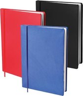 Dresz Couverture de livre Elastic A4 Zwart/ bleu / rouge 3 pcs