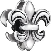 Quiges Bedel Bead - 925 Zilver - Fleur de Lys Kraal Charm - Z641