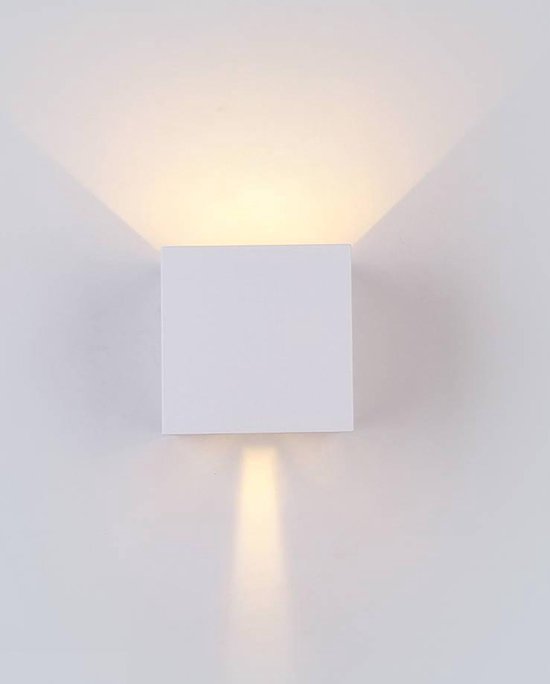 Kubuslamp wit | 2022 model | LED Wandlamp wit | Geschikt voor binnen buiten |... | bol.com
