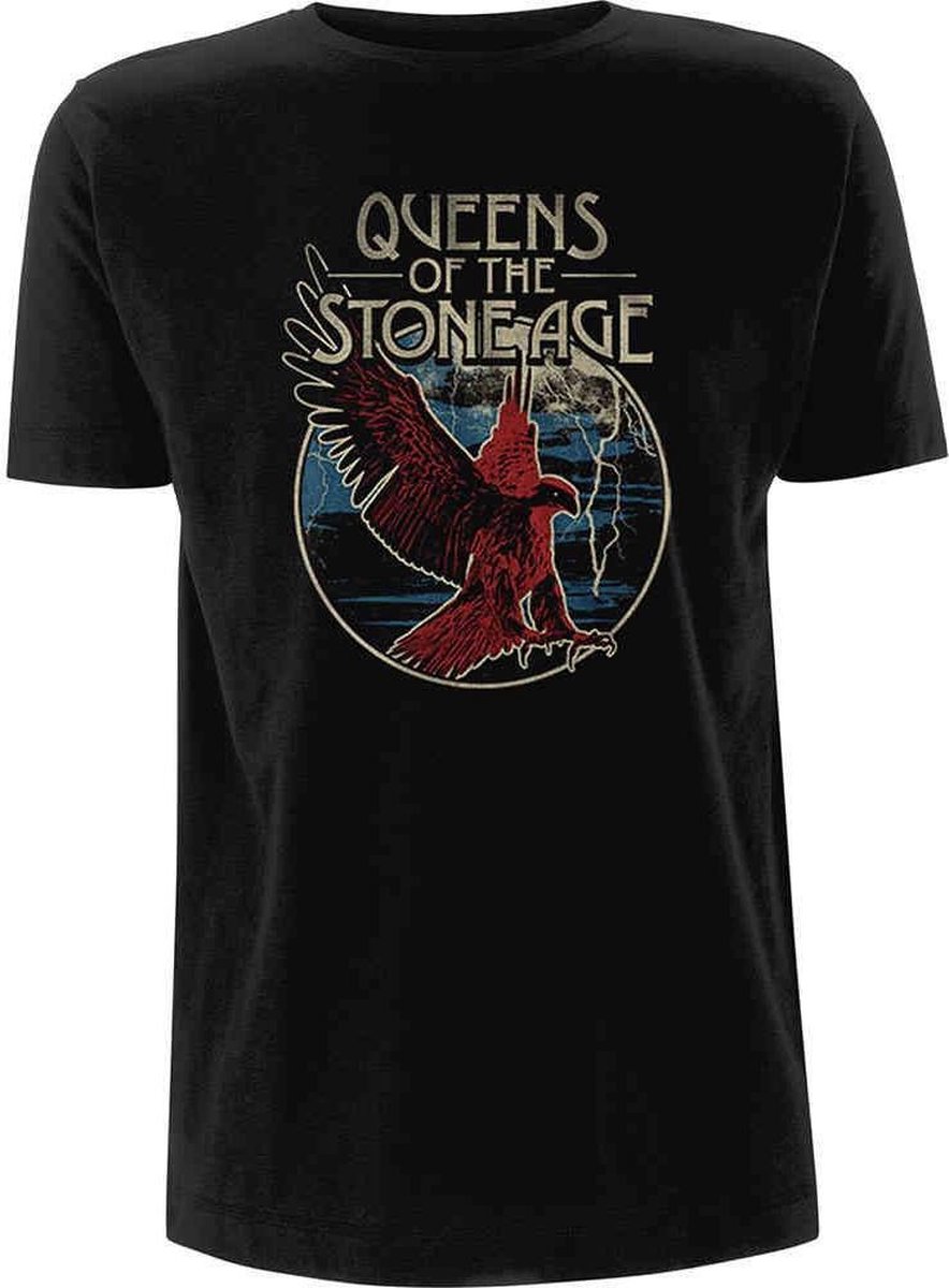 Afbeelding van product Rock Off  Queens Of The Stone Age Heren Tshirt -M- Eagle Zwart  - maat M