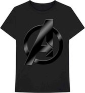 Marvel The Avengers Heren Tshirt -M- Logo Zwart