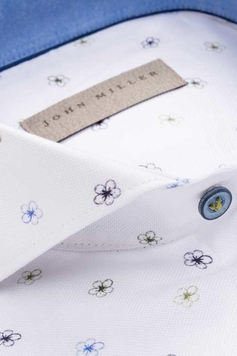 John Miller overhemd bloemen Tailored Fit