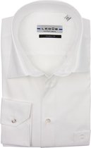 Ledub modern fit overhemd - wit - Strijkvriendelijk - Boordmaat: 47