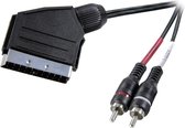 SpeaKa Professional SP-1301328 SCART / Cinch Audio Aansluitkabel [1x SCART-stekker - 2x Cinch-stekker] 2.00 m Zwart