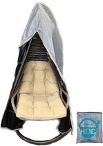 Housse de protection Diamond Chaise suspendue 100x100x200 - Housse pour chaise suspendue avec fermeture éclair de haut en bas et cordon de serrage