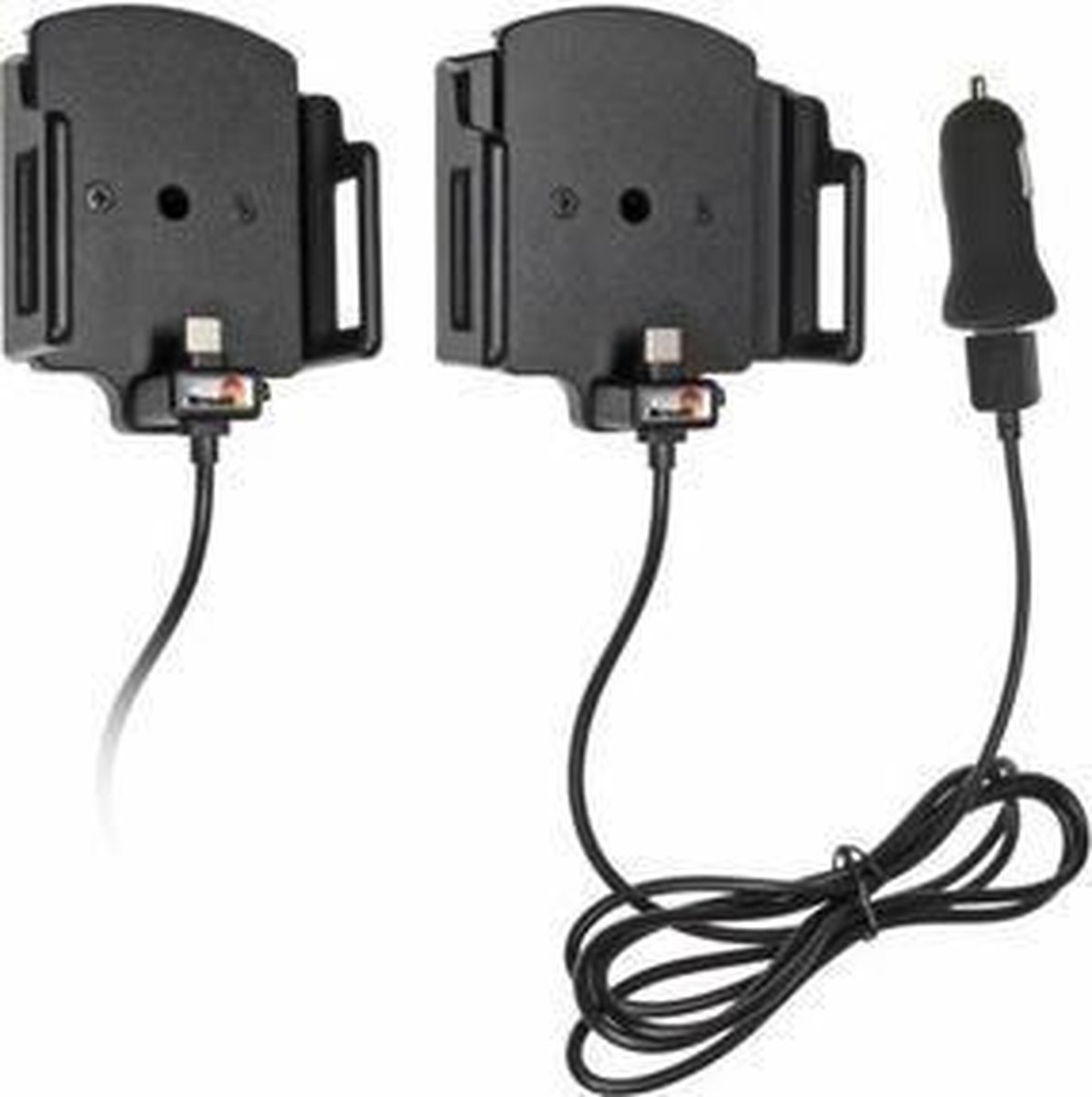 Brodit houder geschikt voor Universele houder USB-C met 12V USB plug 62-77mm / 12-16 mm
