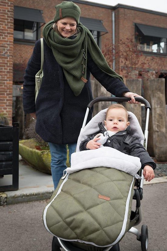 Baby's Only Voetenzak buggy - Buggyzak Rock - Taupe - Geschikt voor 3-puntsgordel — afbeelding 5