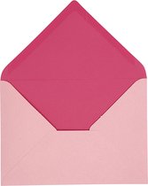 Envelop, afmeting envelop 11,5x16 cm, 100 gr, roze, 10 stuk/ 1 doos