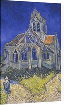 De kerk van Auvers sur Oise, Vincent van Gogh - Foto op Canvas - 100 x 150 cm