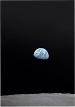 Earthrise viewing Earth from space (ruimtevaart) - Foto op Forex - 90 x 120 cm