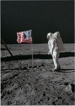 Armstrong photographs Buzz Aldrin (maanlanding) - Foto op Forex - 60 x 80 cm