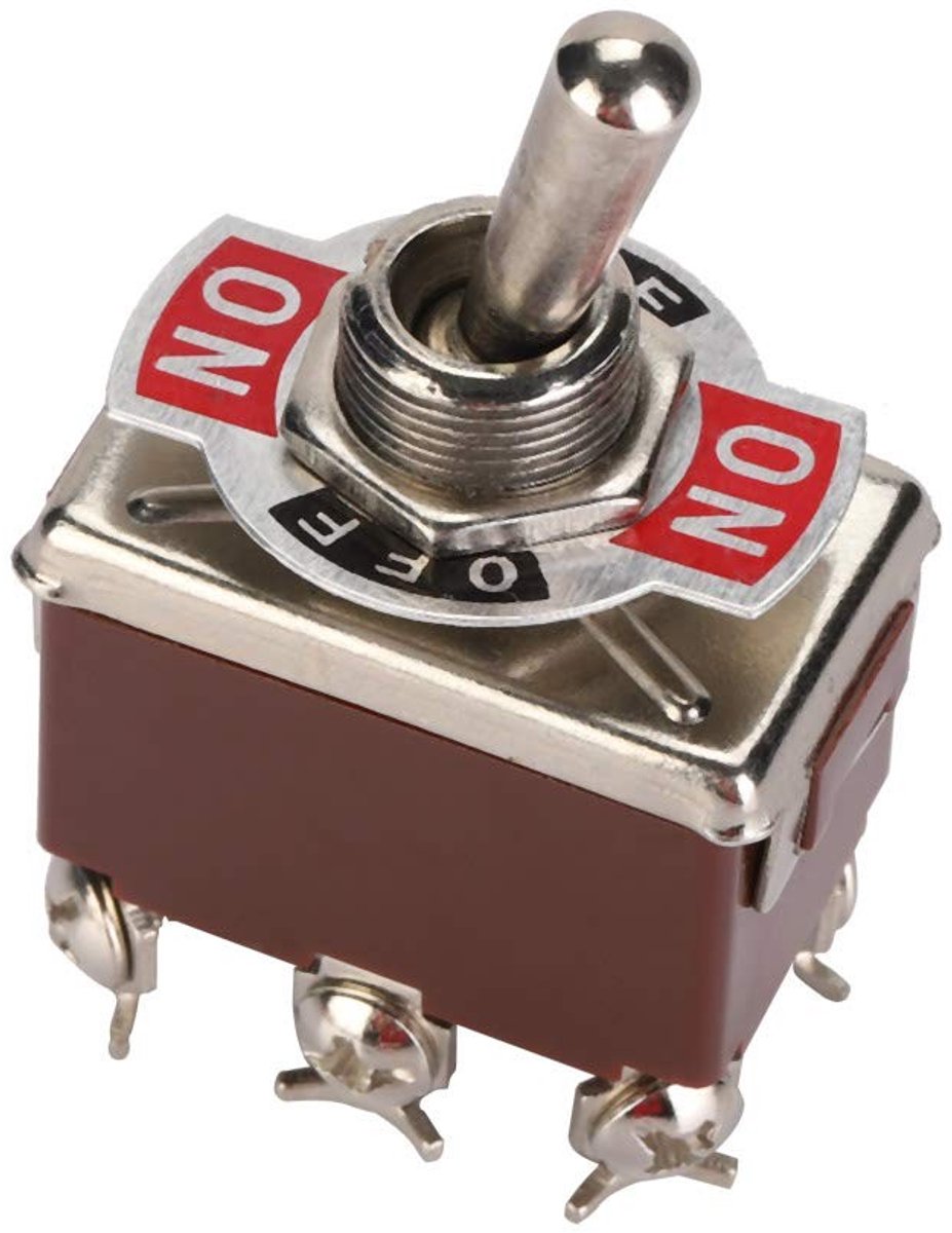 Dailygoody - Toggle Switch - Betrouwbaar en duurzaam - 12mm montagegat - Handmatige bediening - Geschikt voor diverse toepassingen