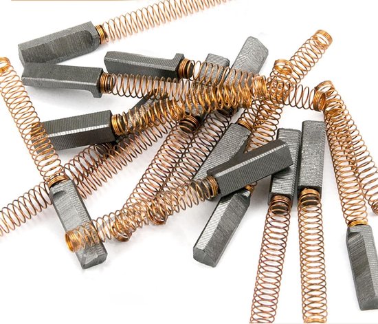 Motor Koolborstels voor Voedsel Mixer - Set van 10 Stuks - Geschikt voor KitchenAid Mixer - Afmetingen 6x6x25mm — afbeelding 2