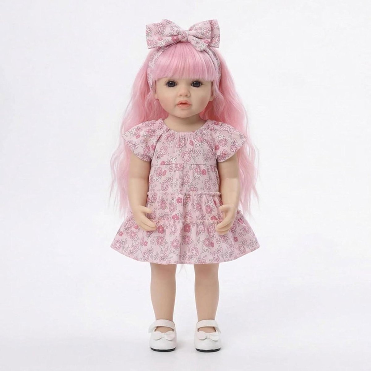 Babypop Meisje - Reborn Pop - Verkleden en Spelen - Volledig Siliconen - 55 cm - Roze
