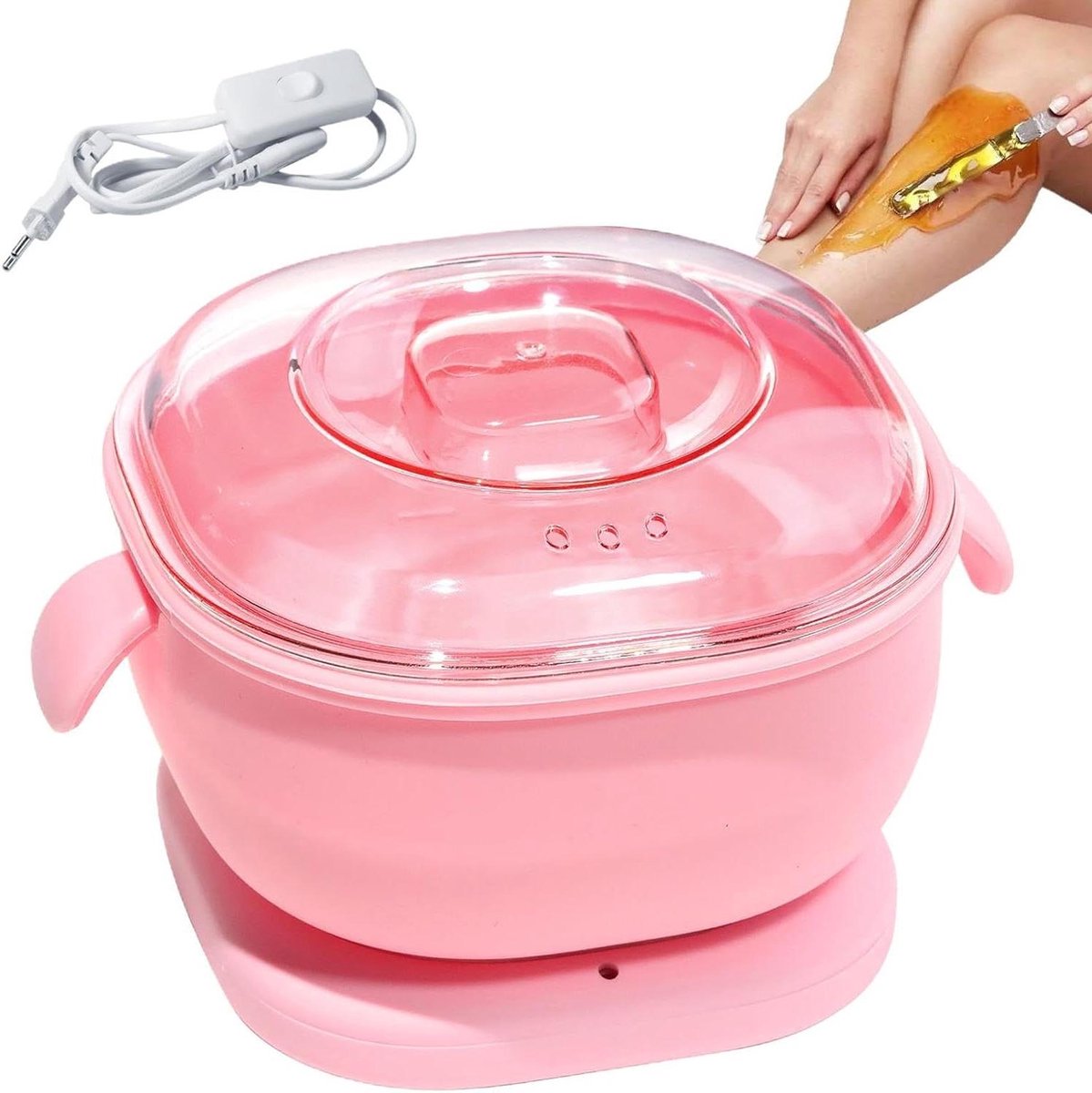 Elektrische Was Smelter - Wax Verwarmer Pot - Ontharen Thuis - Constante Temperatuurregeling - 12.3 cm - Wit