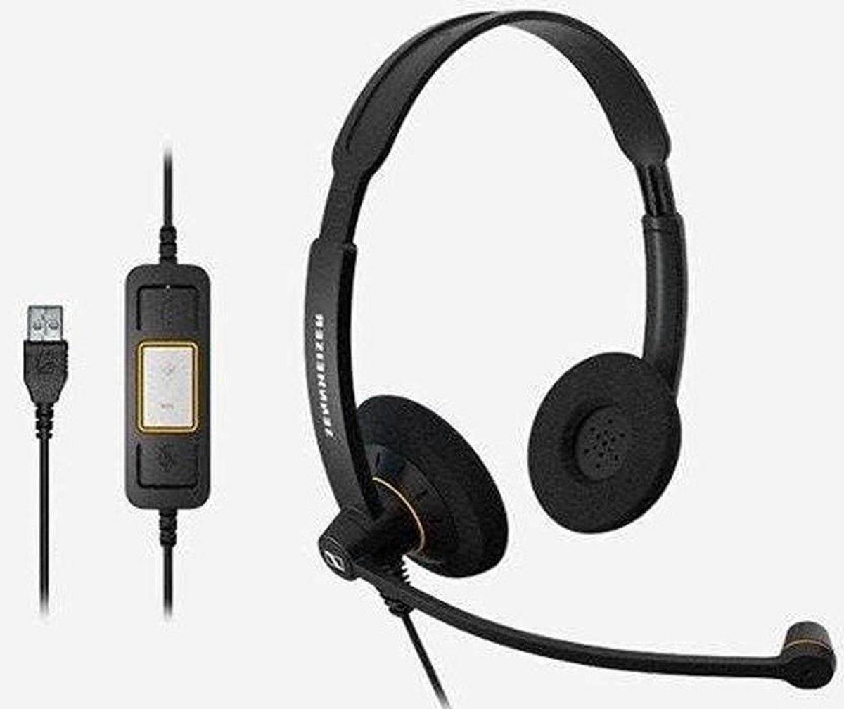 Bedrade Headset - PC Headset - Professionele Gesprekken - Lichtgewicht Ontwerp - 106 Gram - Zwart Oranje