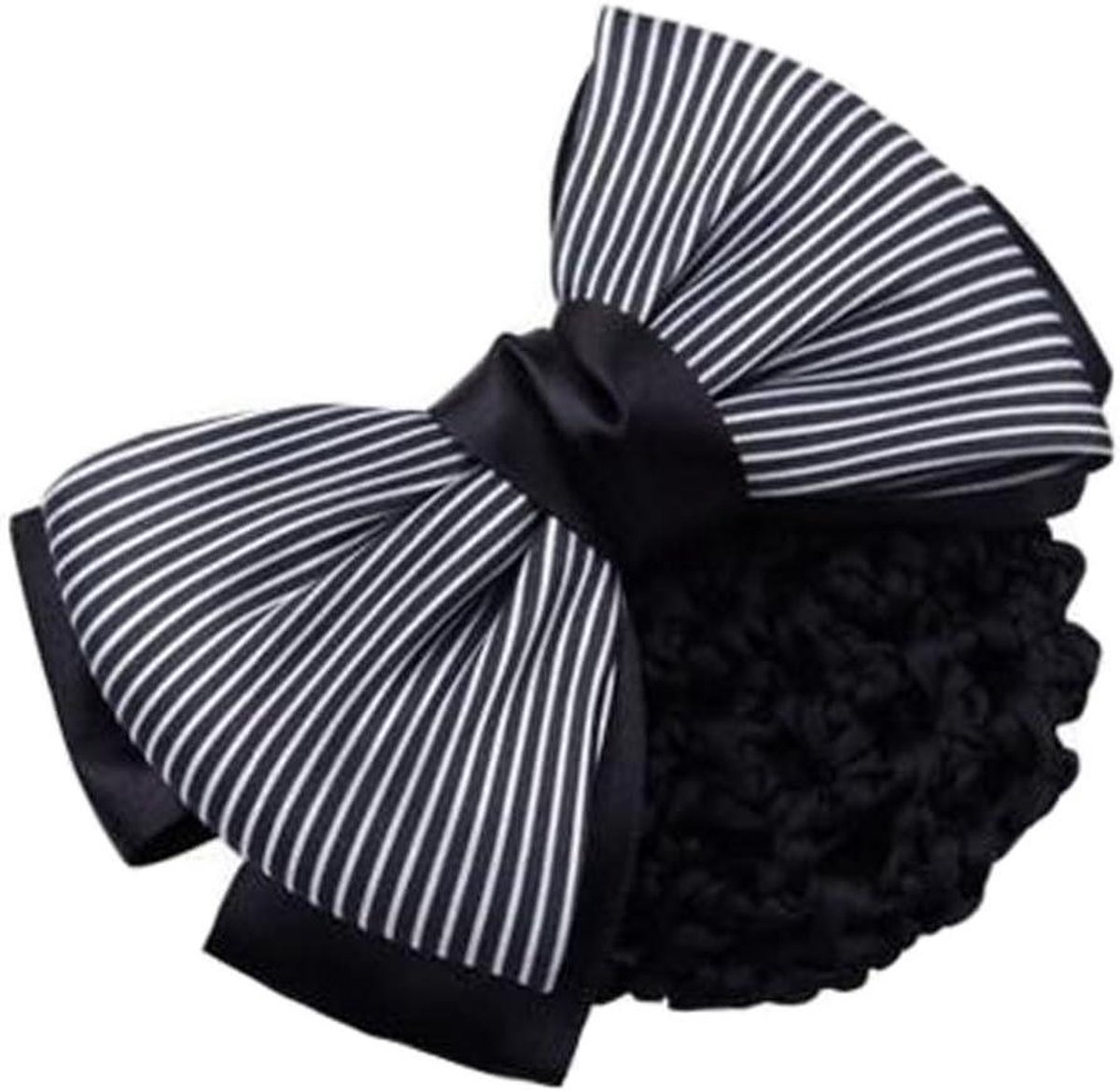 Haar Bun Cover - Net Snood - Haar Netjes Houden - Stijlvolle Strik - 2 Stuks - Zwart