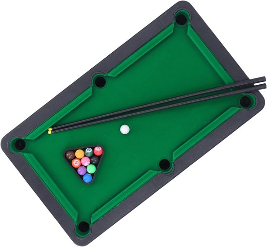 Mini Pooltafel - Kinder Biljart - Spel & Leren - Draagbaar Tafelmodel - 49x29 cm - Multicolor van mini — afbeelding 3