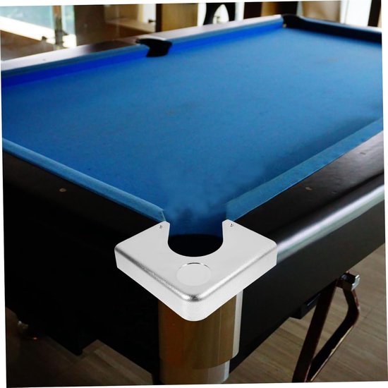 Tafel Hoekplaat - Pooltafel Accessoires - Biljart Stabiliteit - Strak Ontwerp - 18.2 cm - Zilver — afbeelding 3