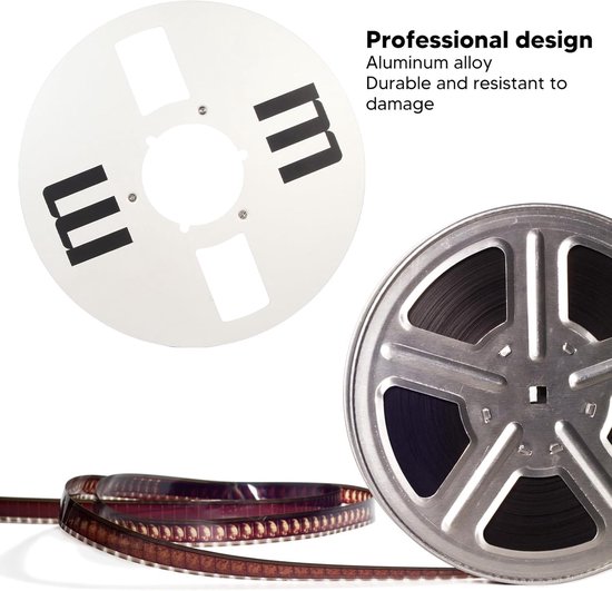 Lege Tape Spoel - Opname Haspel - Audio Opnemen - Aluminium Constructie - 10 Inch - Zilver — afbeelding 5