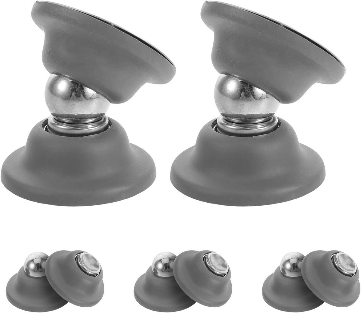 Magnetische Deurvangers - Deurhouders - Camper Deuren - Sterke Bevestiging - 5 Stuks - Grijs